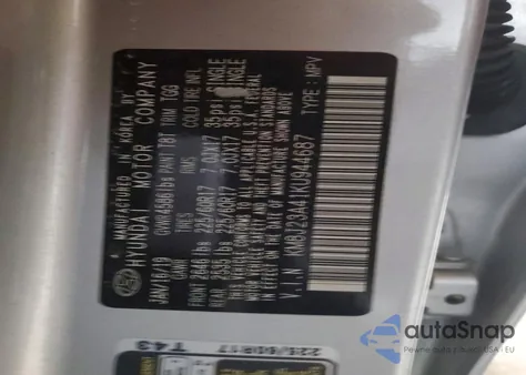 2019 Hyundai Tucson Se z USA, uszkodzony, nr VIN KM8J23A41KU944687